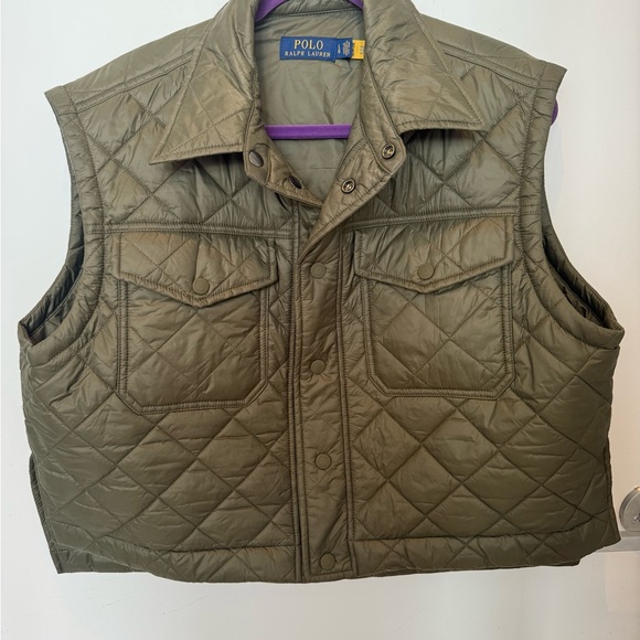 Polo Ralph Lauren Olive Quilted Vest - Picture 1 of 4